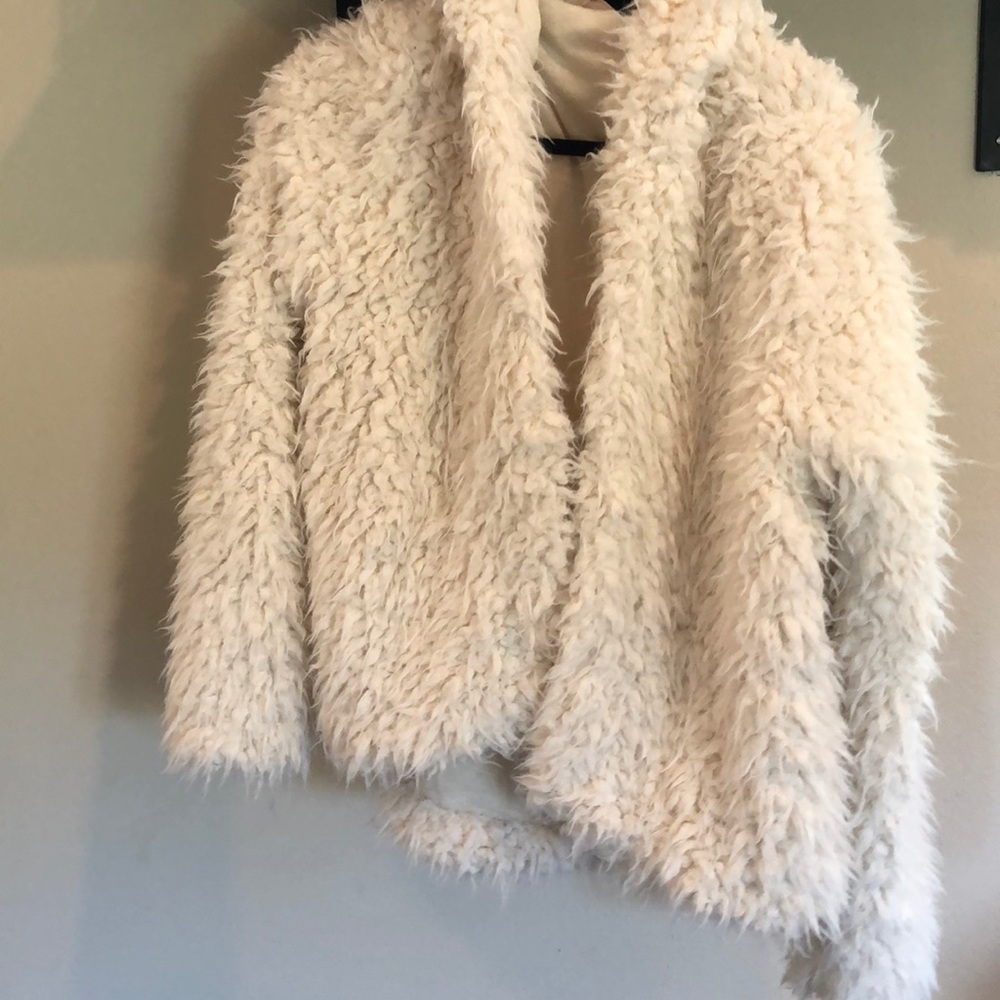 Free people shag hoodie jacket medium